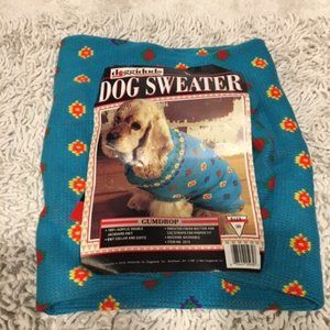 Doggiduds Blue Knit Lg Dog Sweater Washable Size:30/34" Length